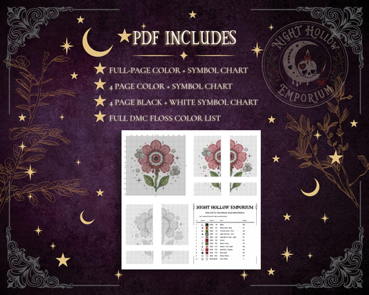 Gravebloom Cross Stitch Pattern PDF