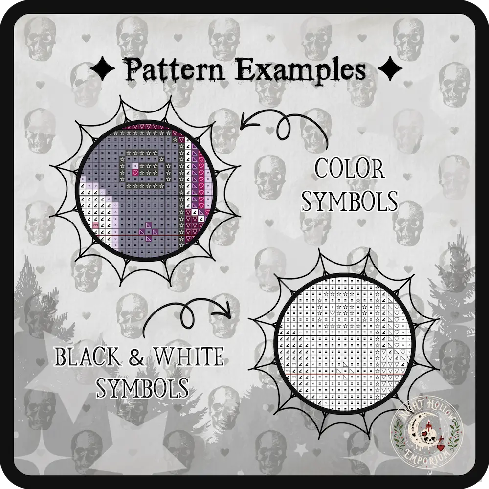 Lost Soul Tamagotchi | Gothic VirtualPet Cross Stitch Pattern | Kawaii Horror Embroidery | PDF (Instant Download)