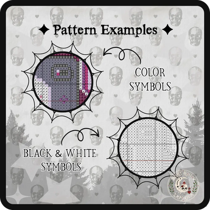 Lost Soul Tamagotchi | Gothic VirtualPet Cross Stitch Pattern | Kawaii Horror Embroidery | PDF (Instant Download)