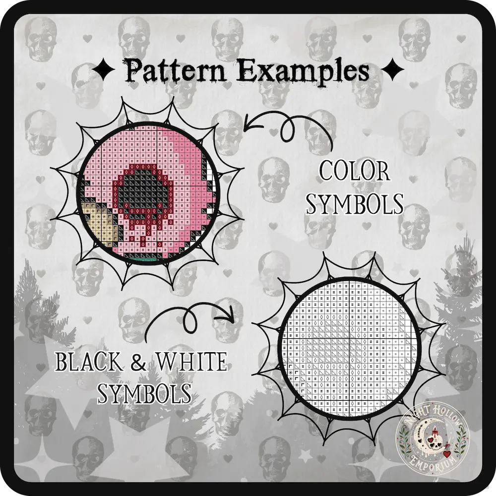 Mochi KittyCat | GothicKawaii Plush Animal Cross Stitch Pattern | Macabre Cat Embroidery | PDF (Instant Download)