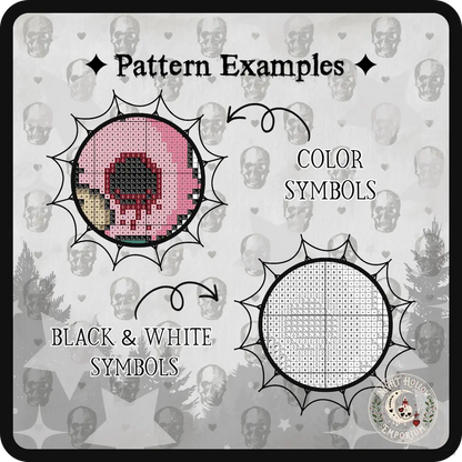 Mochi KittyCat | GothicKawaii Plush Animal Cross Stitch Pattern | Macabre Cat Embroidery | PDF (Instant Download)