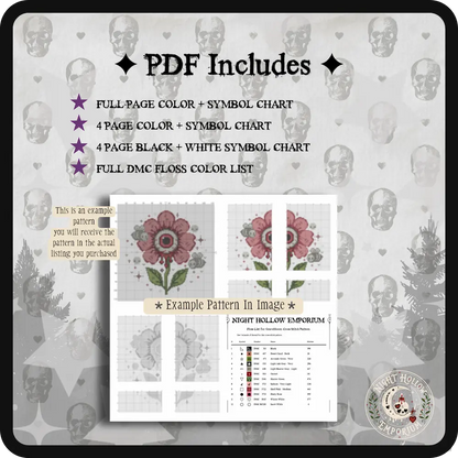 PatchPaw Puppy | Gothic Plush Animal Cross Stitch Pattern | Macabre Dog Embroidery | PDF ( Instant Download)