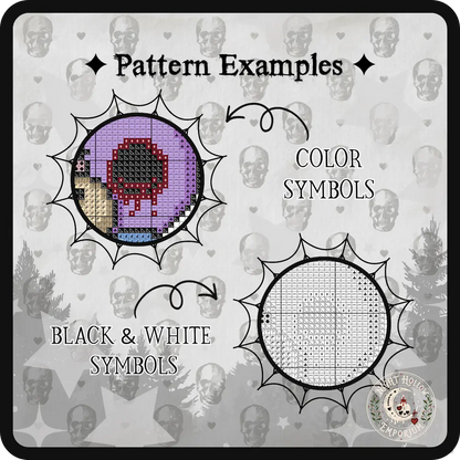 Starberry Bear | GothicKawaii Plush Animal Cross Stitch Pattern | Macabre Bear Embroidery | PDF (Instant Download)