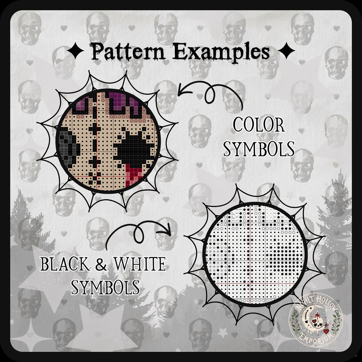Rot Heart Dolly Cross Stitch Pattern PDF