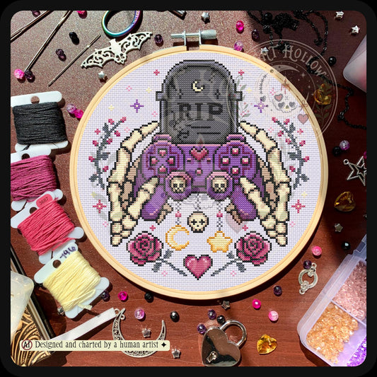 Respawn in The Graveyard Cross Stitch Pattern PDF