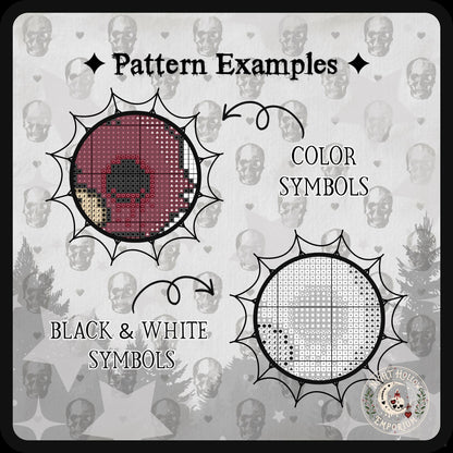 Hollow Fang Cat & Mochi Kitty Cross Stitch Pattern PDF | NIGHT HOLLOW STITCHLINGS COLLECTION