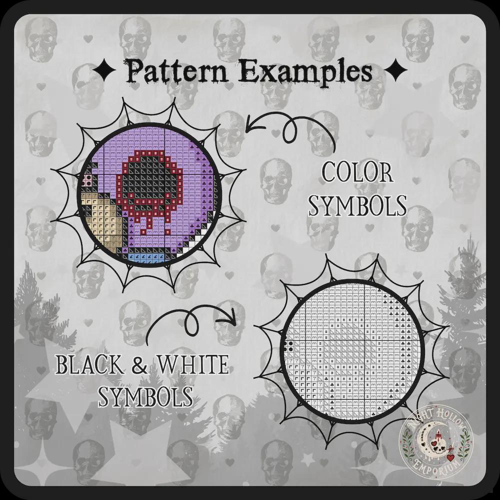 Starberry Bear | GothicKawaii Plush Animal Cross Stitch Pattern | Macabre Bear Embroidery | PDF (Instant Download)