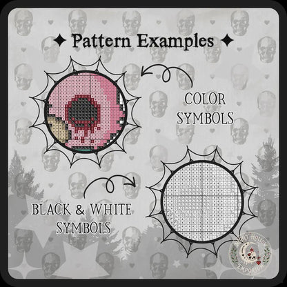 Mochi KittyCat | GothicKawaii Plush Animal Cross Stitch Pattern | Macabre Cat Embroidery | PDF (Instant Download)