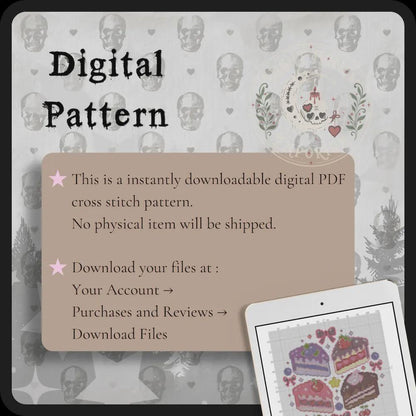 Kawaii Cake Slices | Dessert Cross Stitch Pattern | Cake Bakery Embroidery | PDF ( Instant Download)