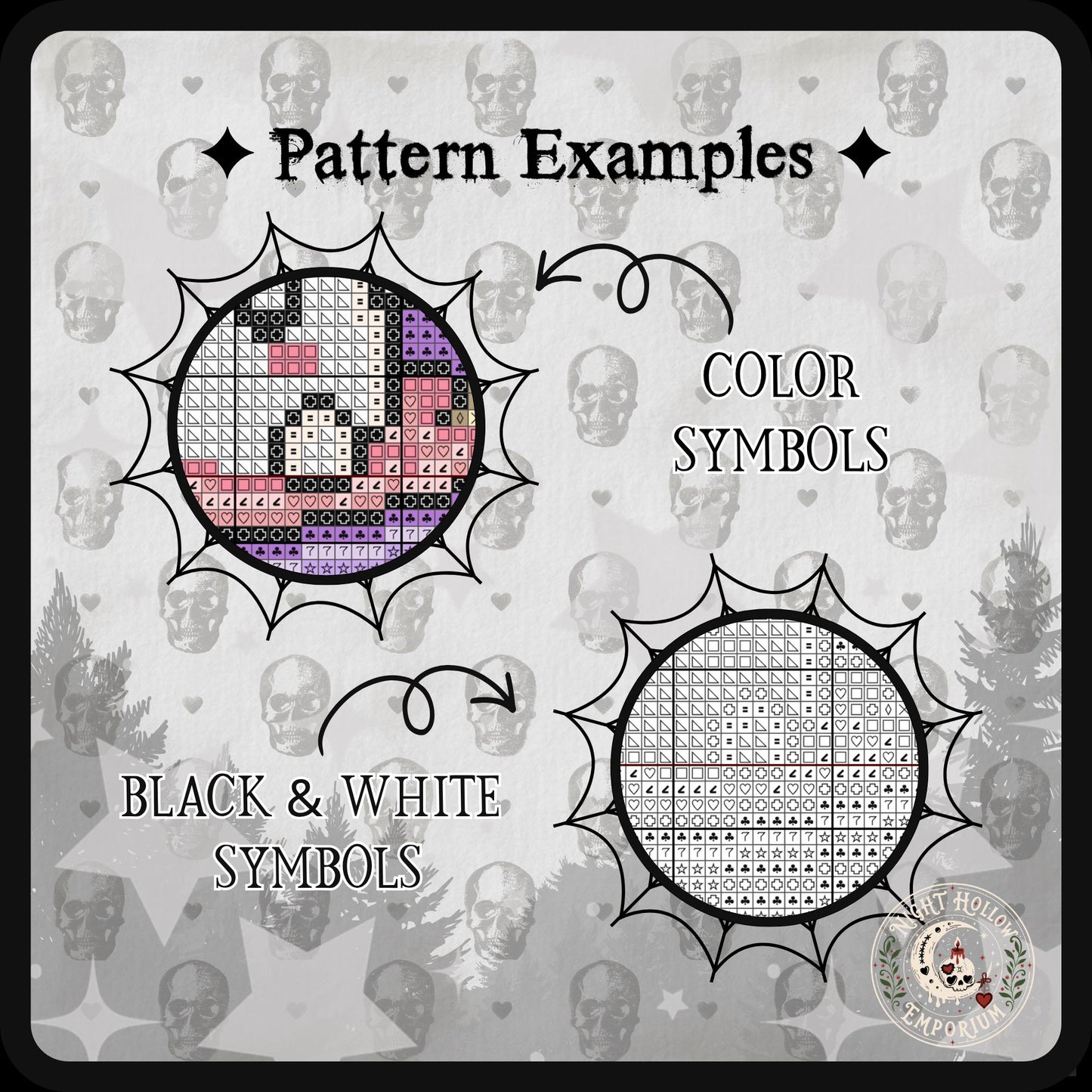 Ghosty Witch Cauldron | Ghost Witch Cross Stitch Pattern | Kawaii Halloween Embroidery | PDF (Instant Download)