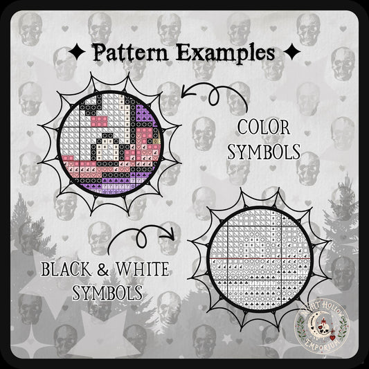 Ghosty Witch Cauldron | Ghost Witch Cross Stitch Pattern | Kawaii Halloween Embroidery | PDF (Instant Download)