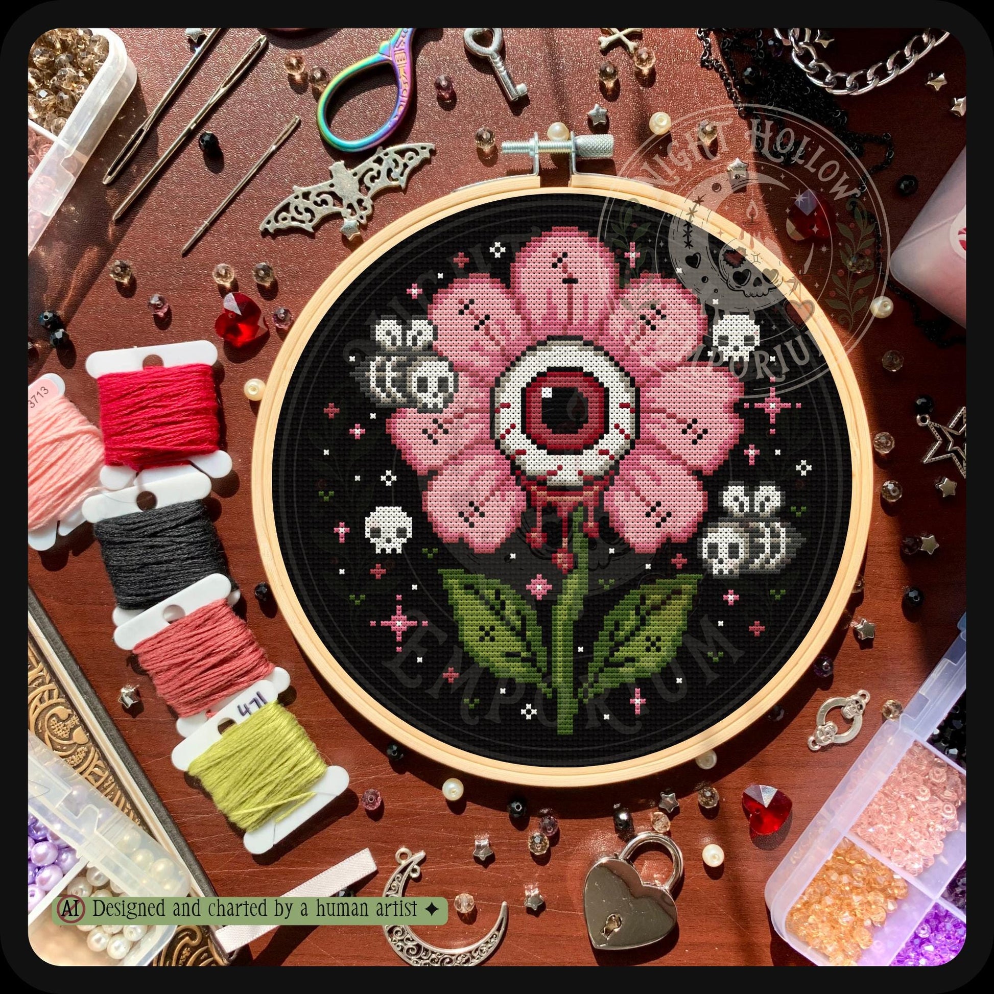 Gravebloom Cross Stitch Pattern PDF