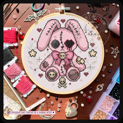 Thorn Hop & Sugar Hop Bunny Cross Stitch Pattern PDF | NIGHT HOLLOW STITCHLINGS COLLECTION